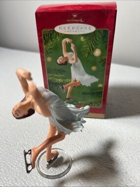 Hallmark Keepsake Christmas Tree Ornament Peggy Fleming Ice Skater Vintage 2001